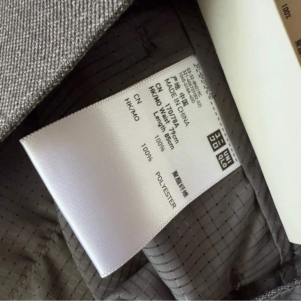 Uniqlo Men’s Easy Care Dress Pants in Gray US 31 - Picture 6 of 10